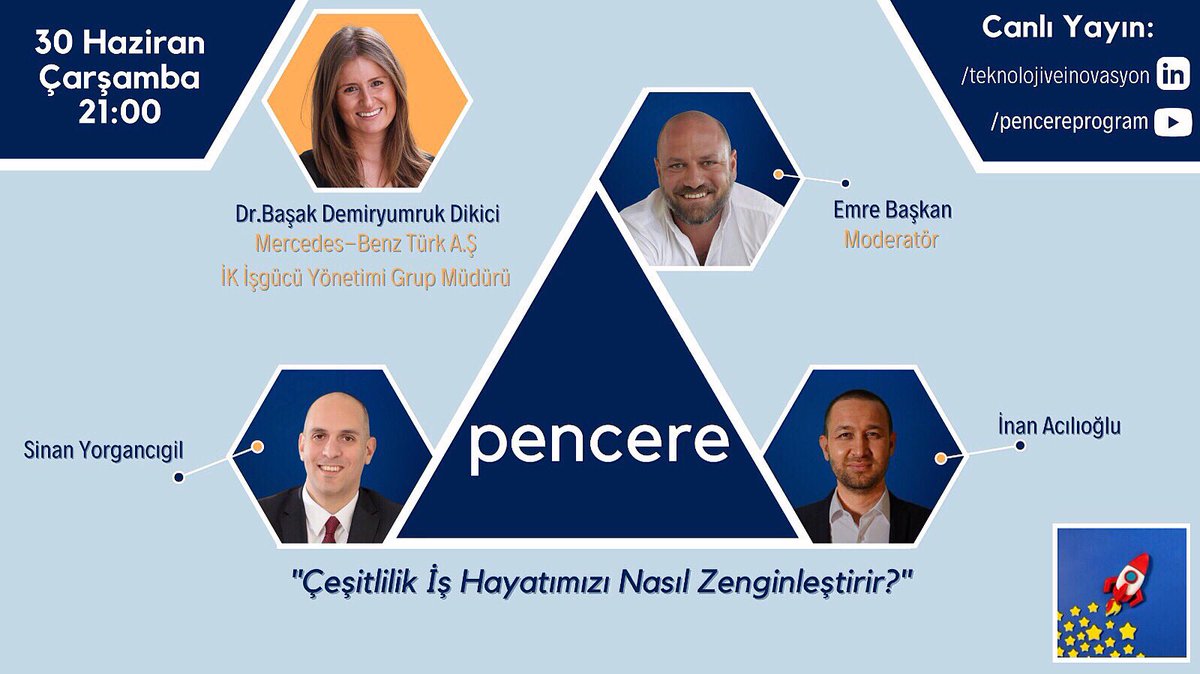 ''Kulağa gelen müzik tekse de onu oluşturan notalar farklıdır.'' Halil Cibran                                                               

🚀 Bugün günlerden yine #pencere!          

📍YouTube 👉 bit.ly/3vYHc7u

📍Linkedin 👉 bit.ly/3x605Xv