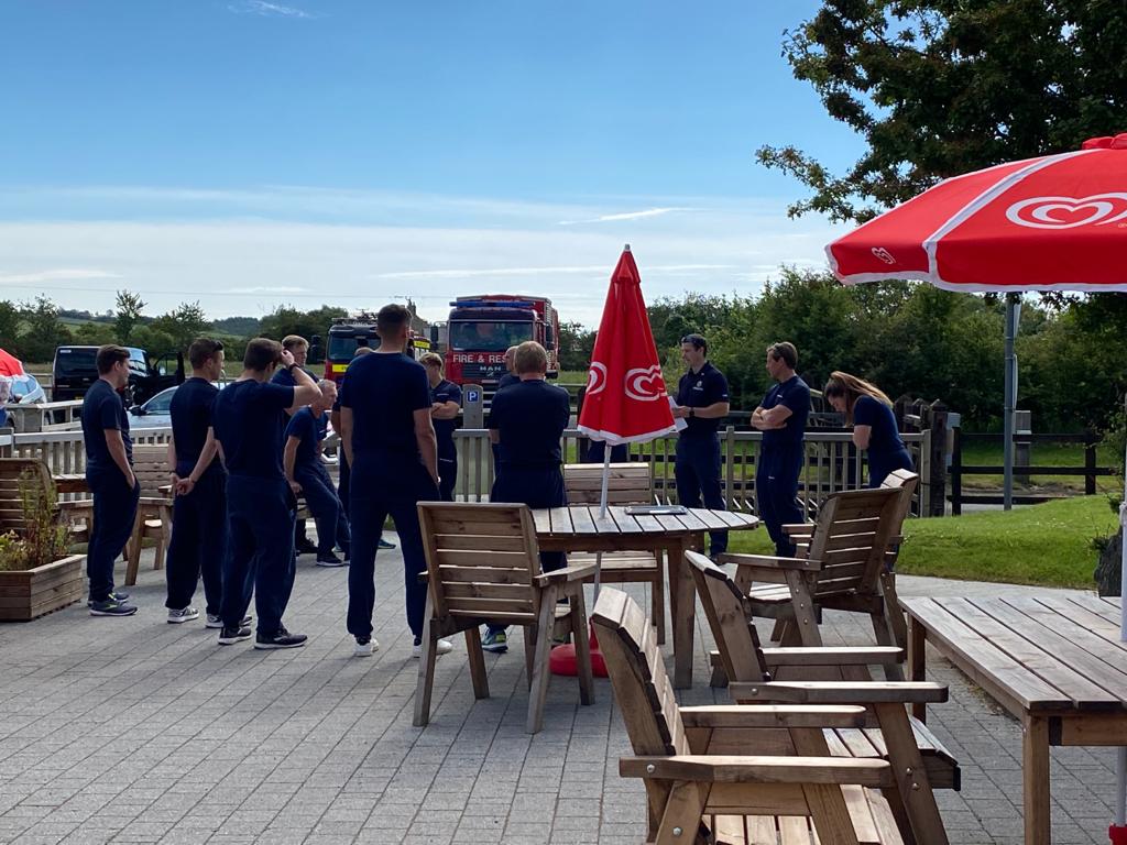 It was great to welcome @CDDFRS and @NlandFRS to Derwent Waterside Park yesterday for a joint exercise with their high volume portable pumps👩‍🚒 Keep up the great work! 💙