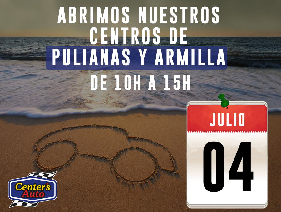 El próximo domingo 4 de julio, abrimos nuestros centros de Armilla y Pulianas de 10h a 15h.
¡¡Te esperamos!!
centersautogranada.com
#centersautogranada #Armilla #pulianas #granada #tallertienda #taller #Apertura