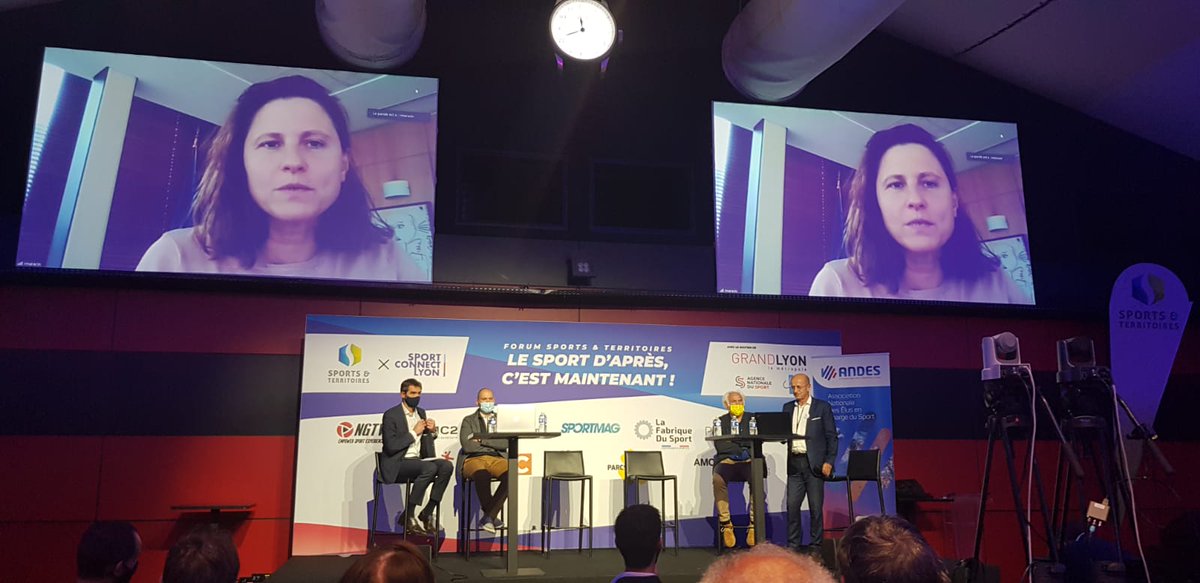 SportTerritoire's tweet image. En direct du forum de @SportTerritoire , intervention de Madame la Ministre déléguée aux sports @RoxaMaracineanu