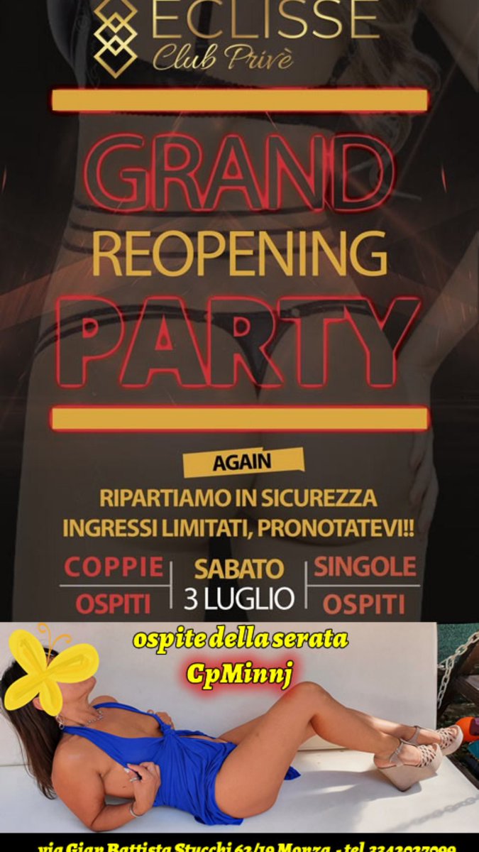 cpminnj's tweet photo. A questo evento non posso mancare! Sabato 3 luglio chi a voglia di vedermi mi venga a tro...vare al  @EclisseClub di Monza. Vi aspetto! https://t.co/Q8SEkes0qd