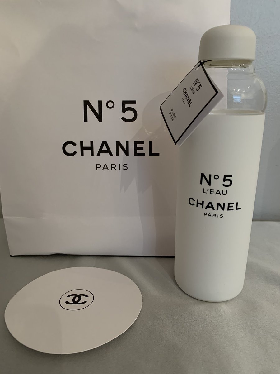 Chanel Factory No. 5 L'eau White Glass Reusable - Depop