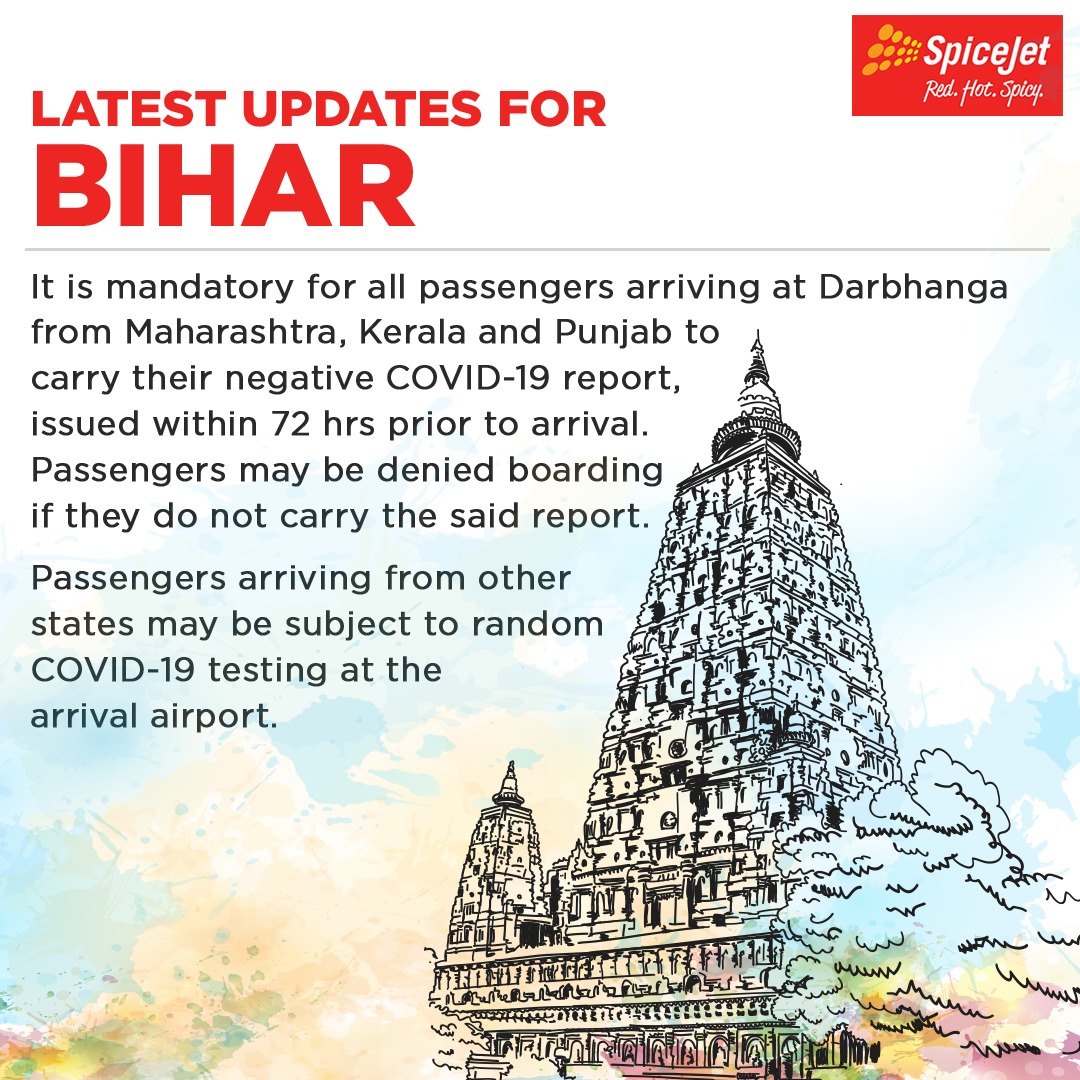 SpiceJet on Twitter "Important update for passengers travelling to