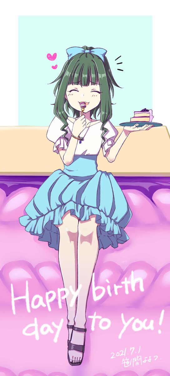 藤居朋ちゃんお誕生日おめでとうございまーす！ ケーキを美味しそうに