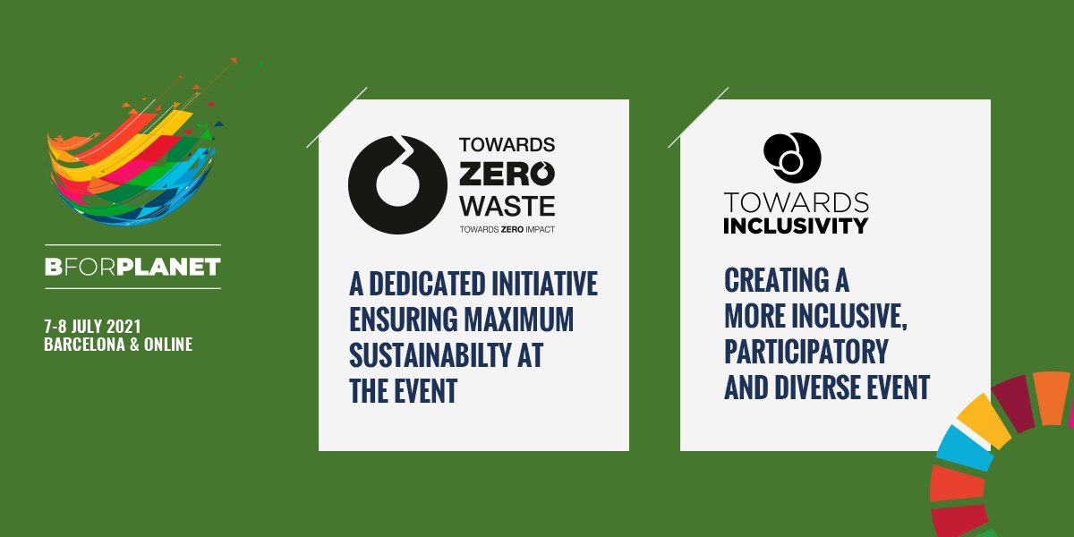 BforPlanet's tweet photo. At @Fira_Barcelona we are proud to hold uniquely #sustainable and #inclusive events!
And this is especially relevant at #BforPlanet21 where you'll find our initiatives ♻️ #TowardsZeroWaste and 🤗 #TowardsInclusivity.
Learn more 👉 https://t.co/pj0WQeTTzr https://t.co/3ZiQx38l6o