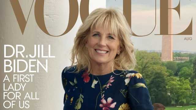 thehill's tweet photo. Jill Biden appears on Vogue cover https://t.co/AxYtLXhXa1 https://t.co/raNbgRMzBT