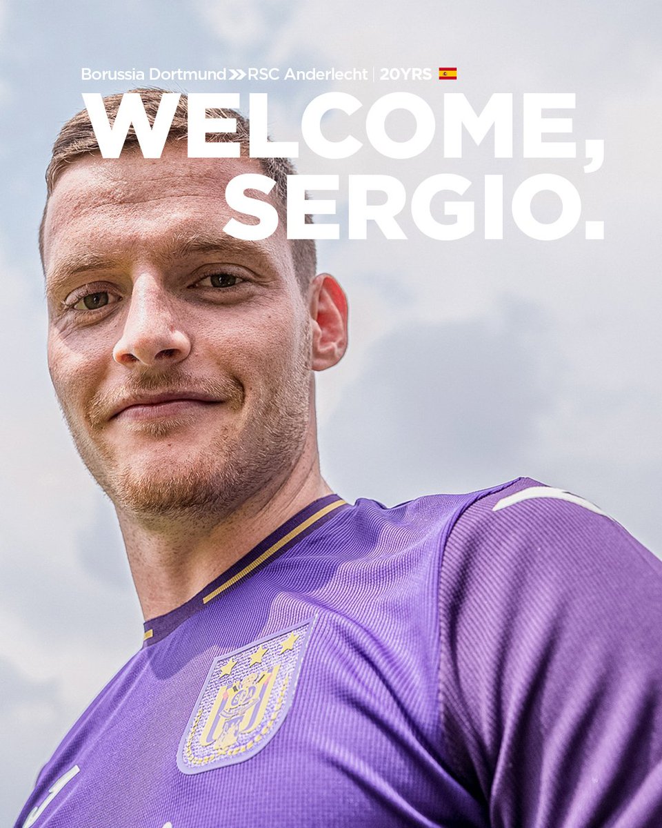 TransferNewsCen's tweet image. OFFICIAL: Anderlecht have signed midfielder Sergio Gómez from Borussia Dortmund for €1.5m.