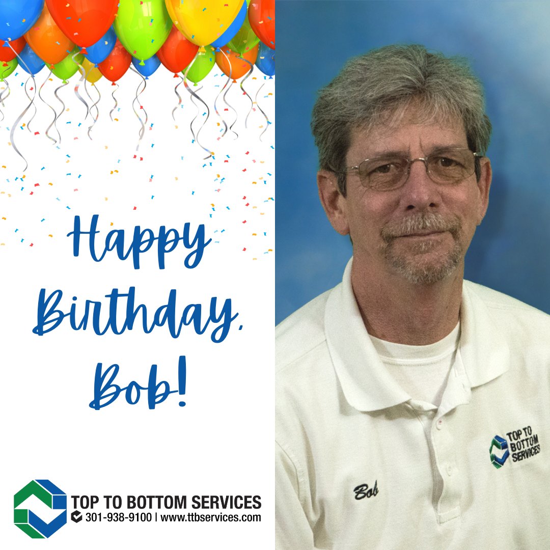 TopToBottomServ's tweet image. Everyone join us in wishing Bob a HAPPY BIRTHDAY! 🥳🥳 Thank you for everything you do and for always going above and beyond, Bob. You are a critical part of our success! #happybirthday #ttbservices #homeinspections