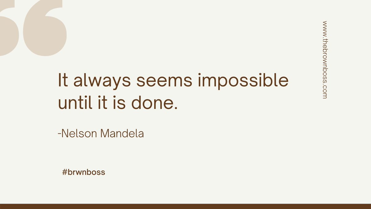 _BrownBOSS's tweet image. Retweet this if you agree.

#nelsonmandelaquotes #mompreneursl #brwnboss #keepgoing #wisesayings #wisewords