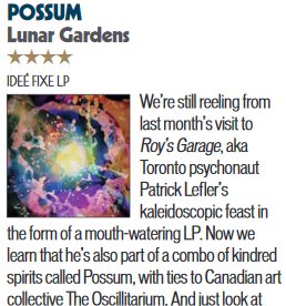 This Friday <a href="/possumyyz/">Possum</a> releases Lunar Gardens. Thanks to <a href="/camillaaisa/">camilla aisa</a> and <a href="/shindigmagazine/">𝐒𝐡𝐢𝐧𝐝𝐢𝐠!</a> for the review in this month's issue. On newsstands now. Summer reading abounds.