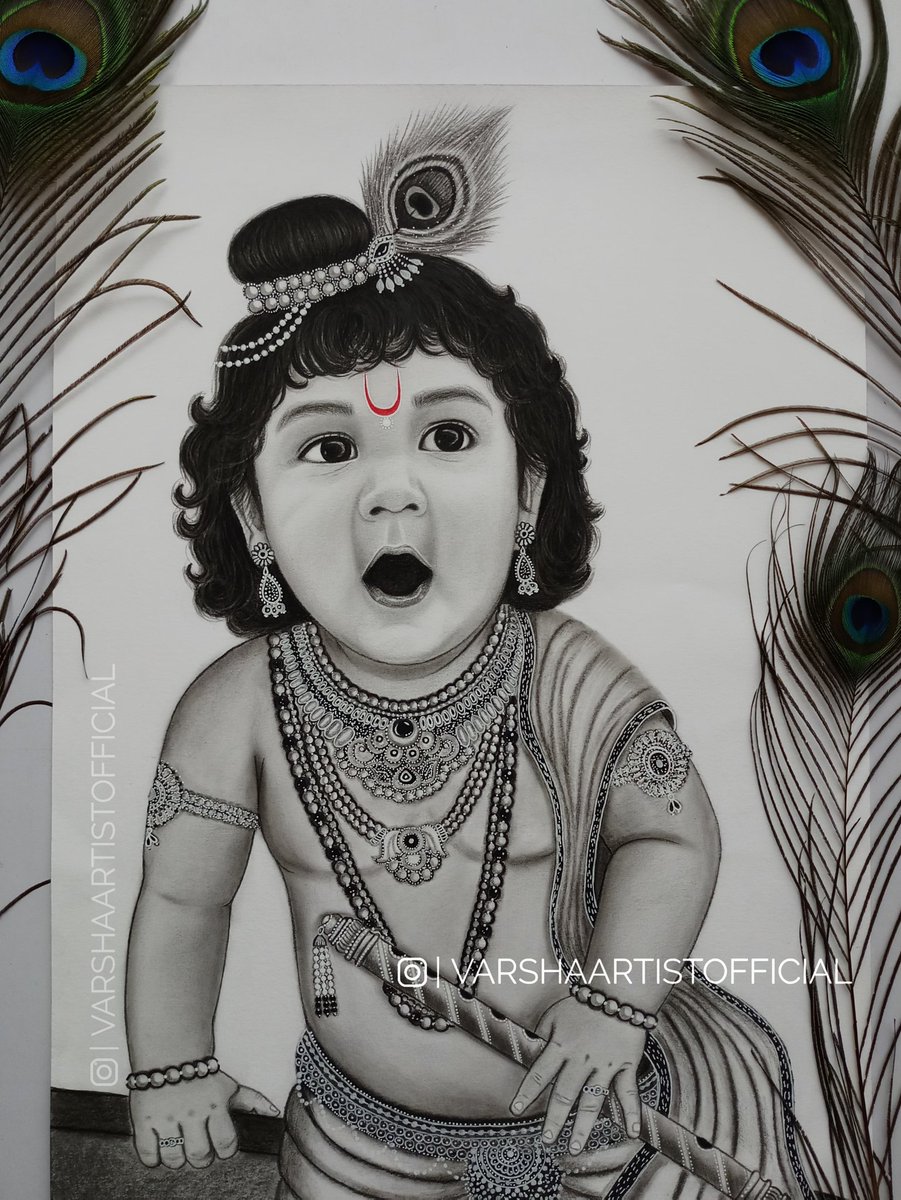 Bal Gopal Sketch Canvas Print / Canvas Art by Melissa Vijay Bharwani - Fine  Art America