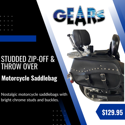 Gears_Canada's tweet photo. Our ‘Studded Zip-Off &amp; Throw Over Motorcycle Saddlebag Motorcycle Saddlebag’ is the perfect nostalgic motorcycle saddlebag 😎🏍

Shop on our website - Link in bio 🔗 

#Gearscanada #gears #seizeyouradventure #ruletheroads #motorcycle #motorcyclebag #motorcyclesaddlebag https://t.co/HMepwtwF6T
