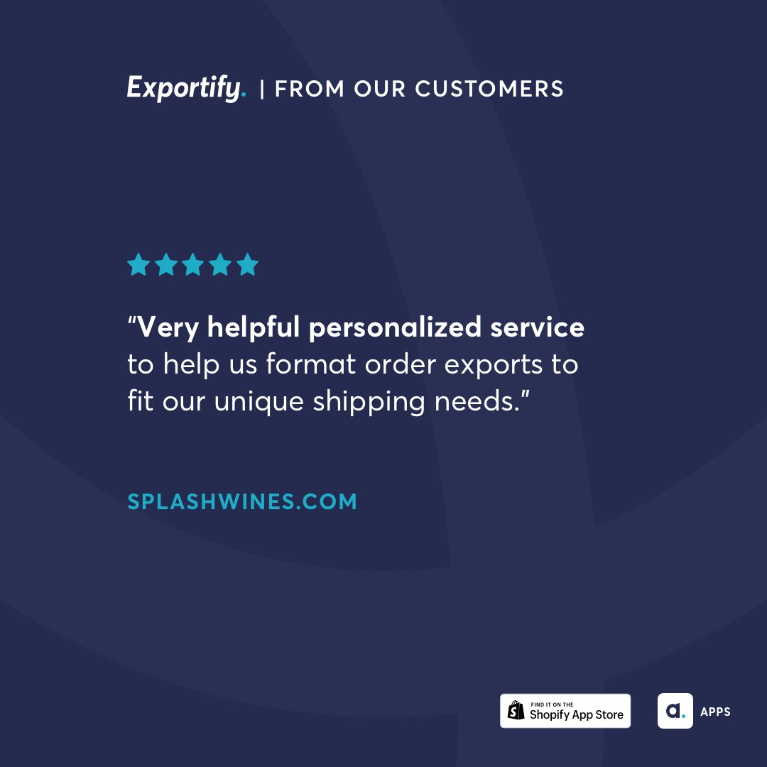 AbleSense's tweet image. Hey, Shopify Merchants! 

How do you like your order exports? 

With #Exportify, you get them in the format YOU want &amp;amp; that YOUR fulfillment partners need. 

Your format. Your schedule. Simplified workflow.

apps.shopify.com/exportify

#ShopifyApp #CustomOrderExports