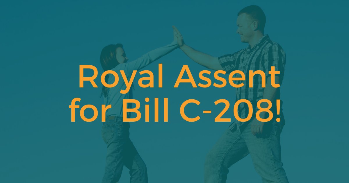CALUcanada's tweet image. Thrilled to announce that #Billc208 has received Royal Assent! Very exciting news for family businesses in Canada. Thank you to the business, government and community leaders who contributed to this success. #Leadership #Advocavy #cdnpoli #FamilyBusiness  ow.ly/3TT850FlPU2