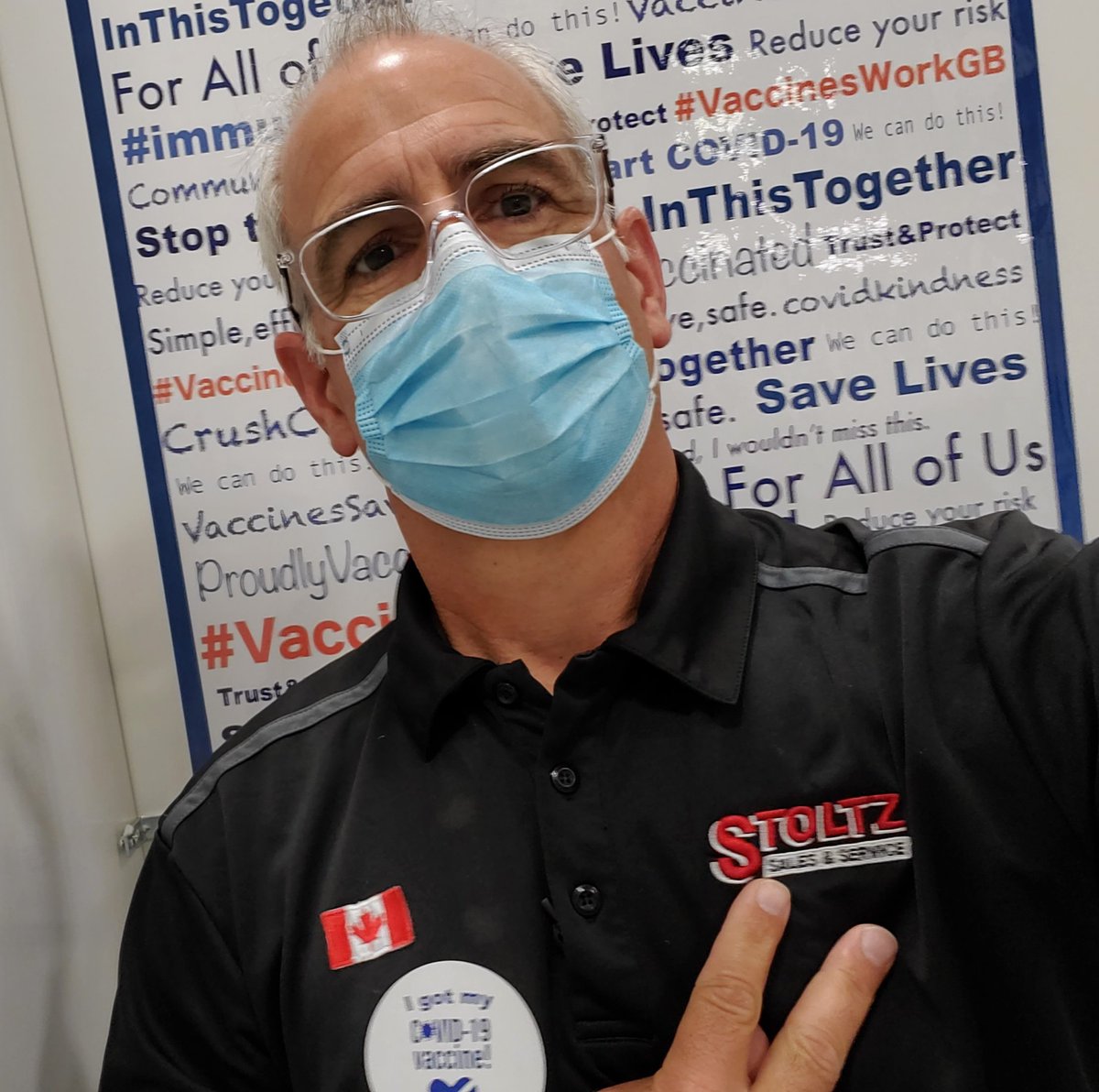 Shot up with dose 2 at the Hanover Hockey Hub. Quick and easy. #VaccinesWorkGB