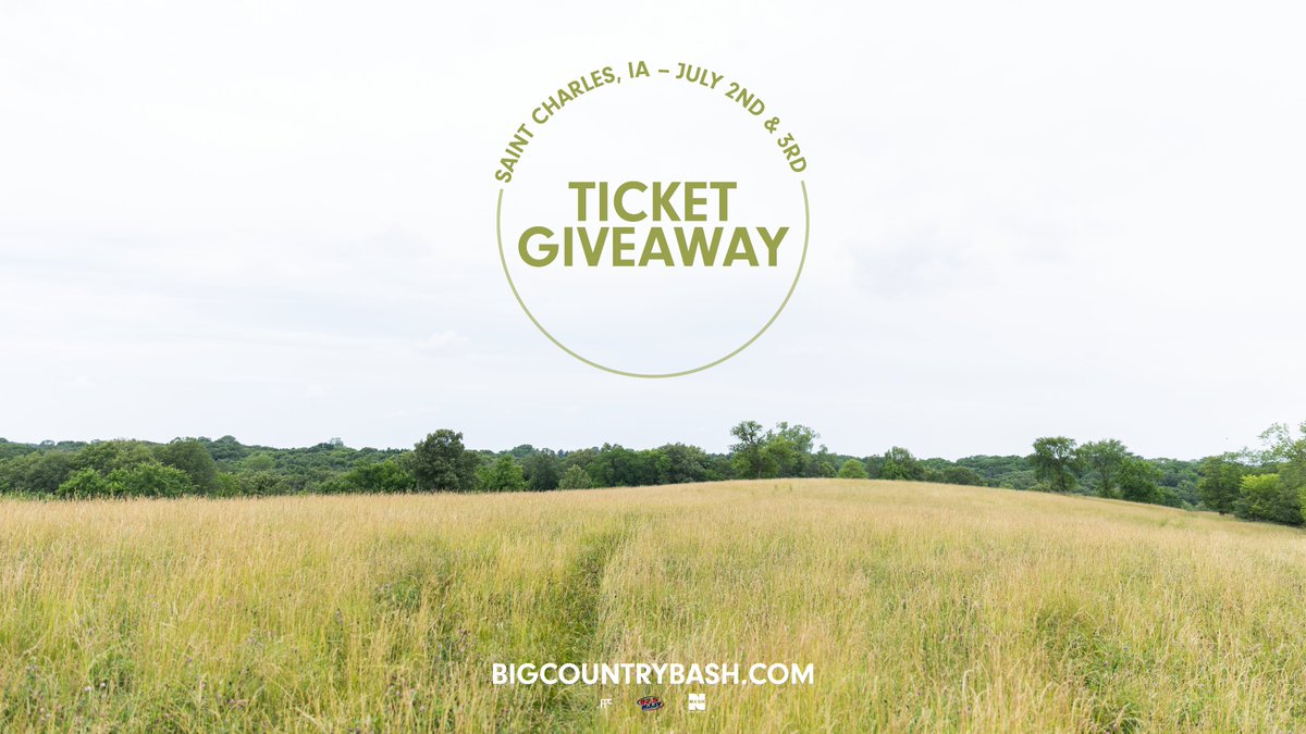 BigCountryBash's tweet image. Another ticket giveaway! 🌾 We've got two VIP tickets for this weekend, this means TWO WINNERS!

To enter, follow us on Twitter and retweet this tweet! 

You must be 21+ to enter. 
Winners announced on Thursday, July 1st.