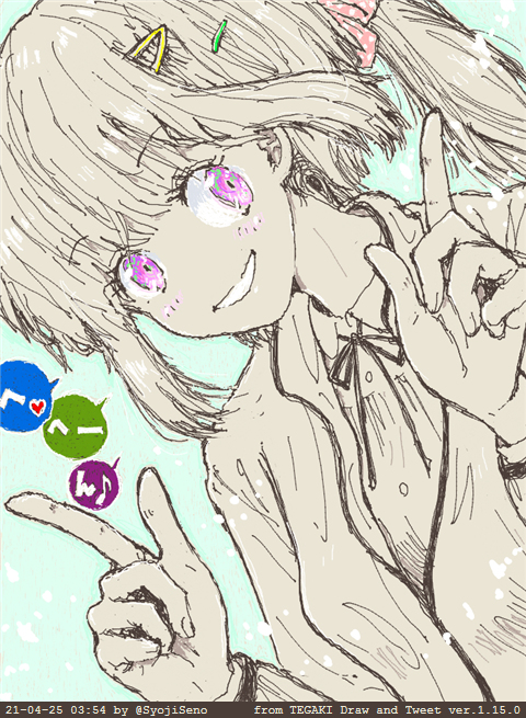 #2021年自分が選ぶ今年上半期の4枚 
TEGAKI特集♪
『海丑くんといっしょ♡』
『スク水ネレイド』
「へ♡へーーん♪」
「猫天の刑」確定っ!
#Archive #tegaki_dt 