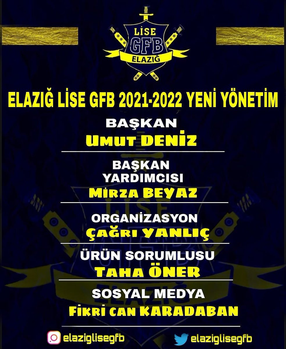 2021-2022 YENİ YÖNETİM KADROMUZ HERKESE YENİ GÖREVİNDE BAŞARILAR DİLİYORUZ.