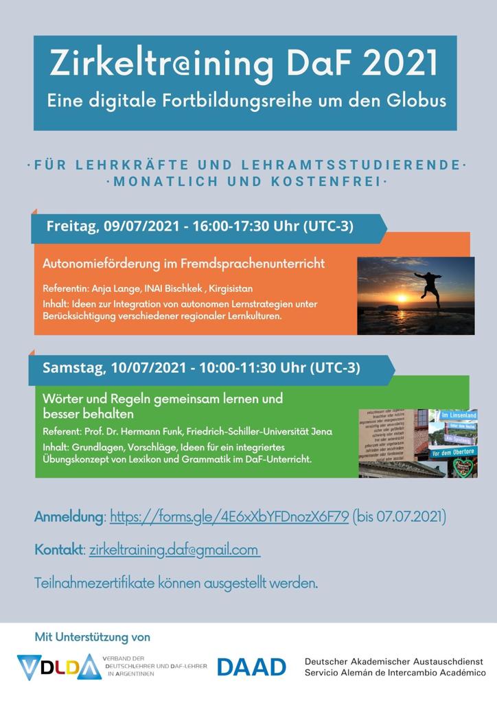 VDLDA1's tweet photo. Neue Webinars!
#VDLDA #DAAD #ZIRKELTRAINING #Fortbildung https://t.co/G3YIHGdtrt