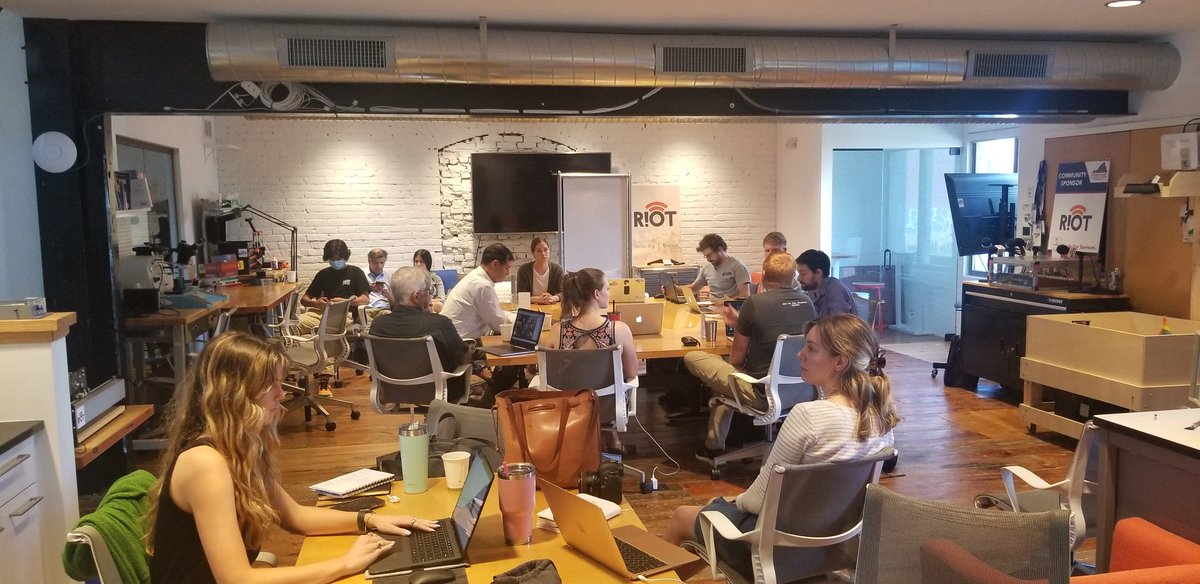 TomSnyderRIoT's tweet photo. As an engineer, technical design review day is one of my favorite #RIoTAccelerator workshops. This year a mix of in person and virtual reviews. https://t.co/T8xOoJLjBy