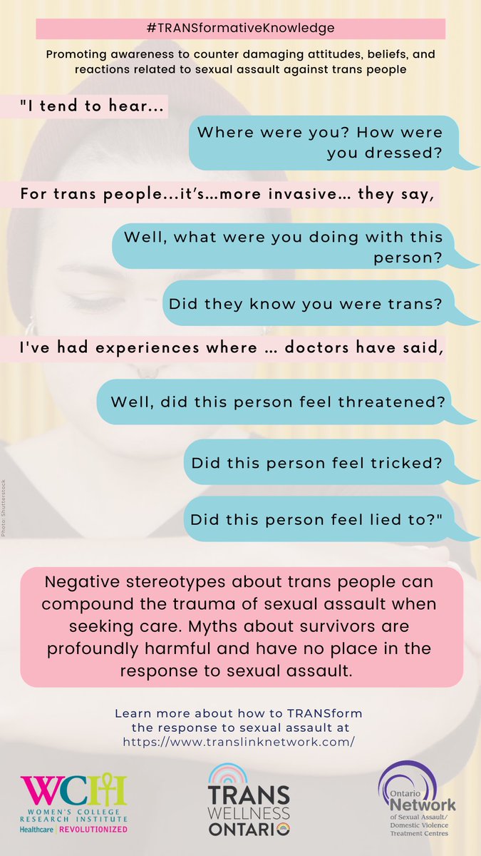 DrJaniceDuMont's tweet photo. As #PrideMonth2021 ends, thank you for sharing our #TRANSformativeKnowledge advocacy campaign. Let’s remain focused on improving supports for #TransSurvivors year round!
Click images for highlights & learn about trans-affirming practice here: https://t.co/enjCrIiwD2
@UofT_dlsph https://t.co/sndkvgUIki
