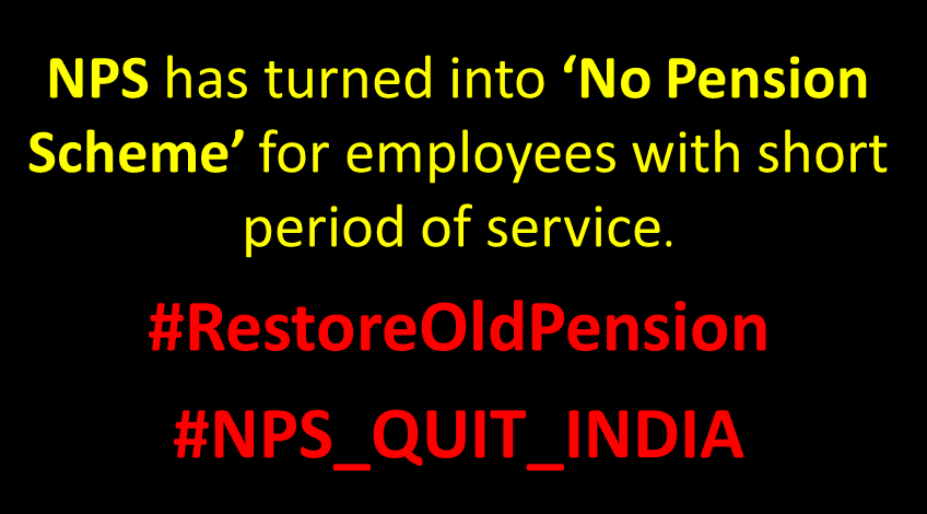 KiranSo09557339's tweet photo. #NPS_QUIT_INDIA
#RestoreOldPension #NPS_QUIT_INDIA
RestoreOldPension
Pension is our fundamental right https://t.co/m9ZD2xYoru
