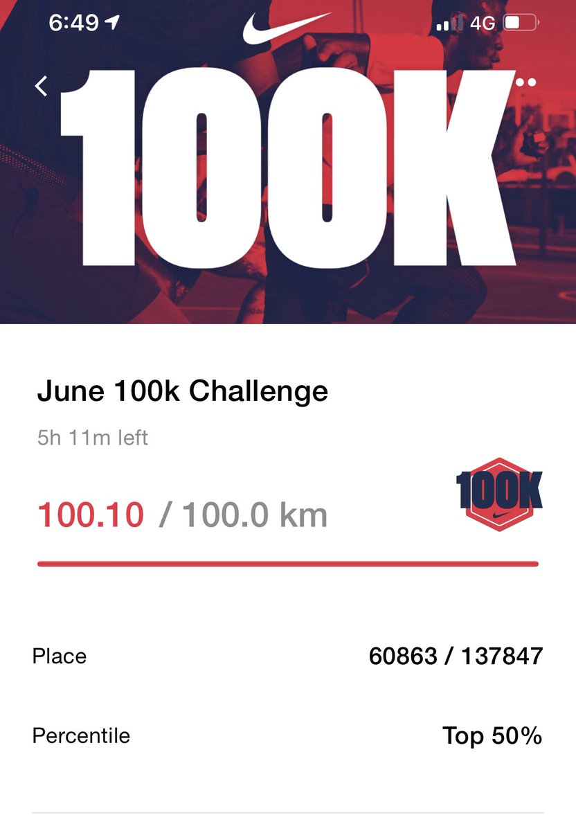 meorhaqimy's tweet photo. #MatLari June 100KM
Alhamdulillah ๐๐ปโโ๏ธ https://t.co/v3yz9PZ07L
