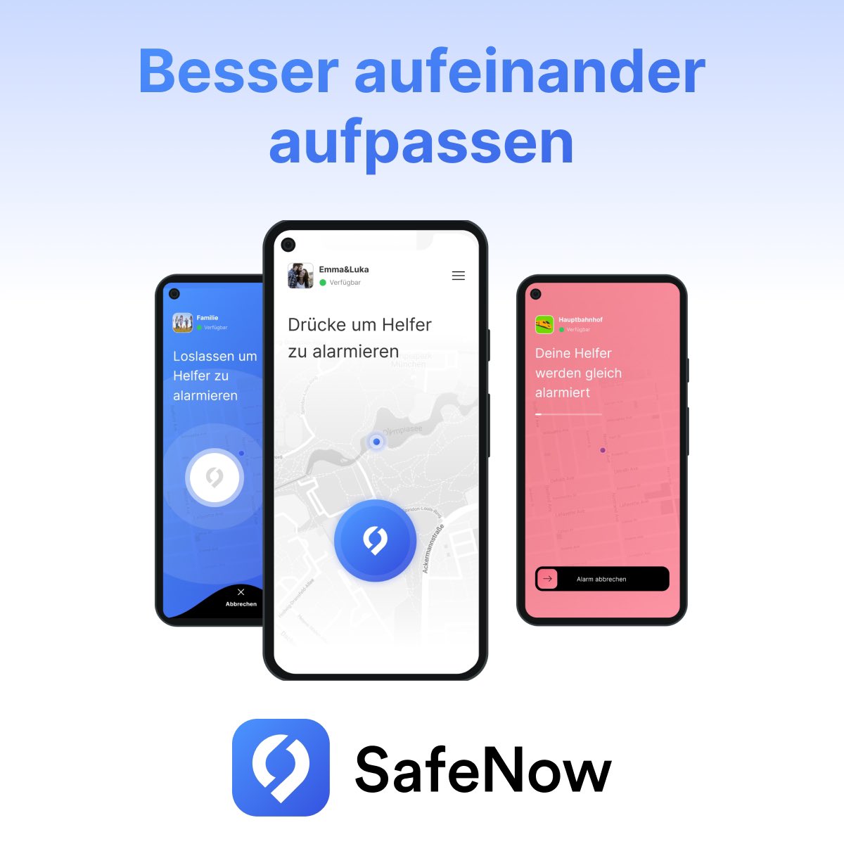 SafeNowOfficial's tweet photo. Hi Twitter, hallo Welt! Wir sind SafeNow 💙 

Wir helfen Menschen dabei, besser aufeinander aufzupassen.

Schaut mal auf unserer Website vorbei 👉 https://t.co/oPBNito3Zn https://t.co/BFqRi96Ptb
