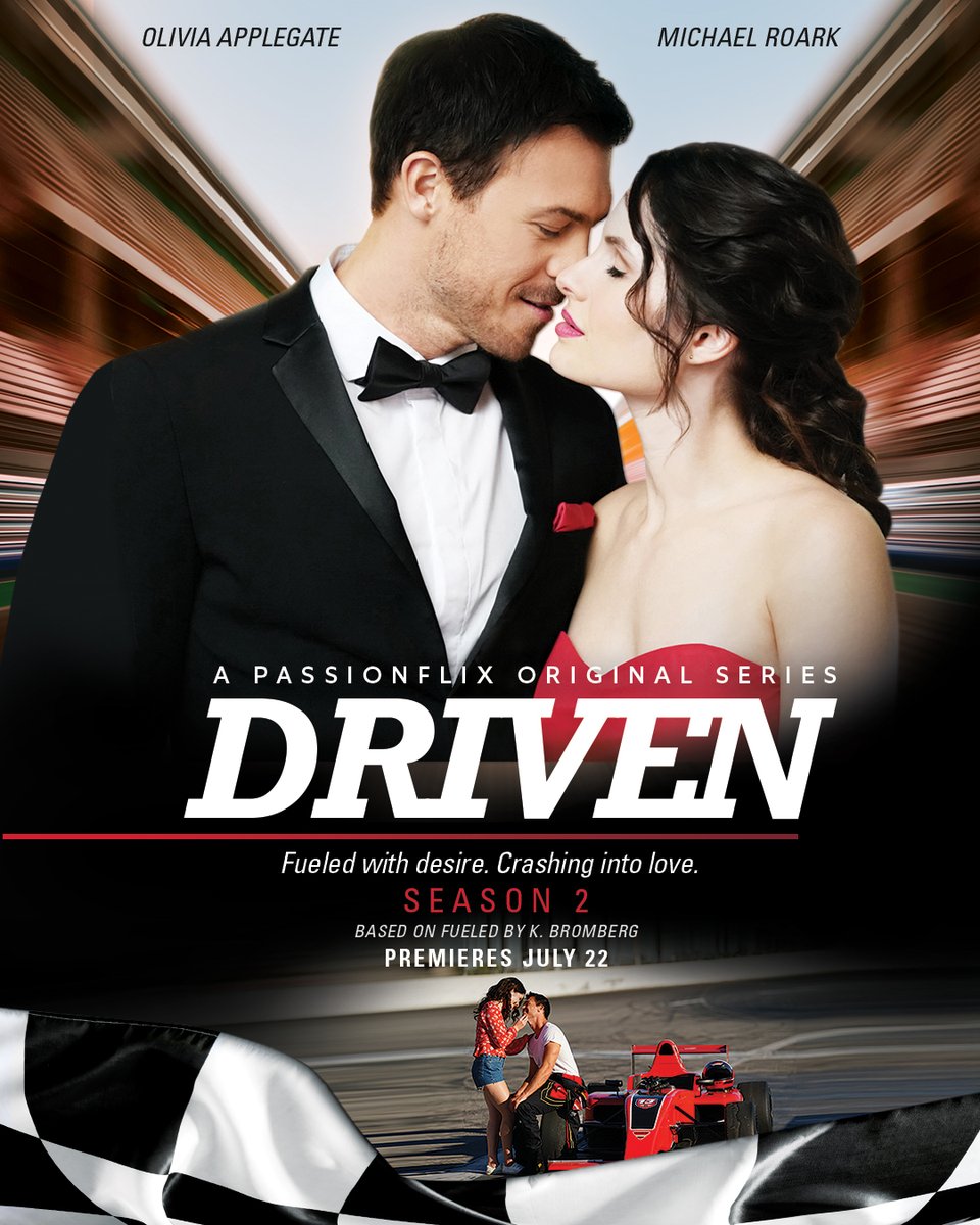 KBrombergDriven's tweet photo. The official movie post for Driven, Season 2.
The countdown is on until the first episode airs on July 22nd.
Who's ready?
@passionflix @michaelsroark @oliviaapplegate #kbromberg @toscamusk #Driven2 #bookstofilm #Drivenseries #authorlife https://t.co/l5i4eSImiF