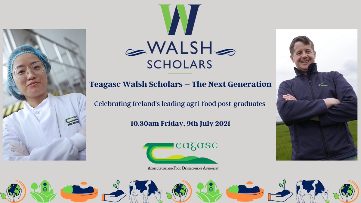 teagasc's tweet photo. The Walsh Scholar showcase event is taking place on Friday, 9th July. Join us for this event to network virtually with Teagasc and third-level supervisors, researchers and industry representatives on the Hopin platform.

Register at https://t.co/TN378jf0rT
#WalshScholars #Teagasc https://t.co/dlXYdNCruc