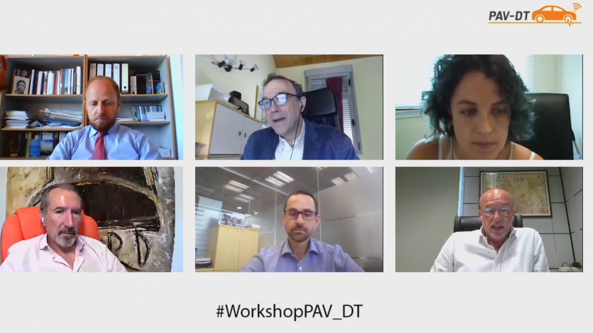 aecarretera's tweet photo. Panel de expertos tras las intervenciones en el II #WorkshopPAV_DT. Asfalto 4.0, digitalización, sostenibilidad... son los conceptos que se están oyendo en el debate, junto al de carreteras #SegurasVerdesConectadas y la necesidad de transformación y adaptación de las redes https://t.co/kCf4cX1N5x