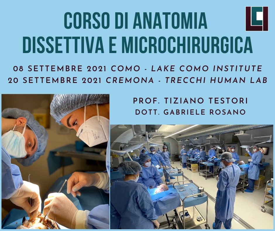 LComoInstitute's tweet photo. Ti ricordiamo che ci sono ancora alcuni posti disponibili per la 2a edizione del corso di Anatomia Dissettiva e Microchirurgica.
🗓️ 08-20 settembre 2021
✅ 20.3 CREDITI ECM.
https://t.co/itDllOhYBC 
#metodotestori #formazione #neverstoplearning #anatomia https://t.co/jdyaCO2FGa