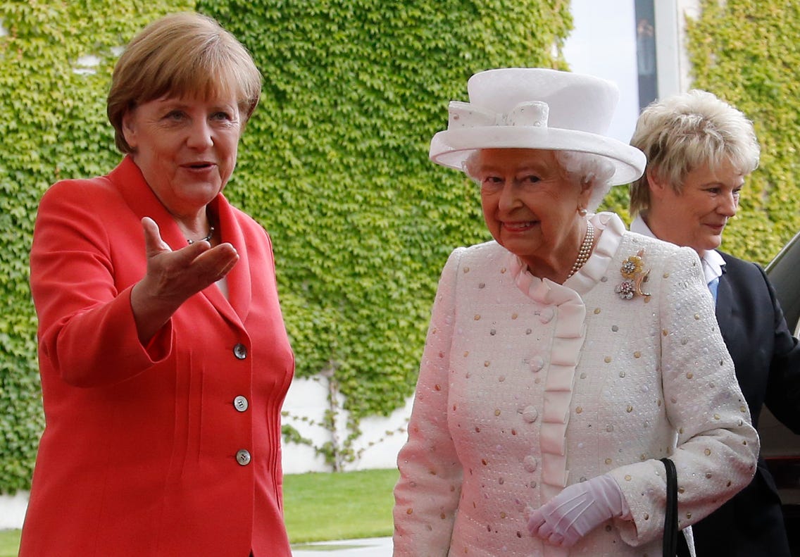 BREAKING: The Queen will host German Chancellor Angela Merkel at Windsor Castle on Friday. 
If Her Majesty breaks into 'It's Coming Home' she may save the Monarchy for another 1000 years.