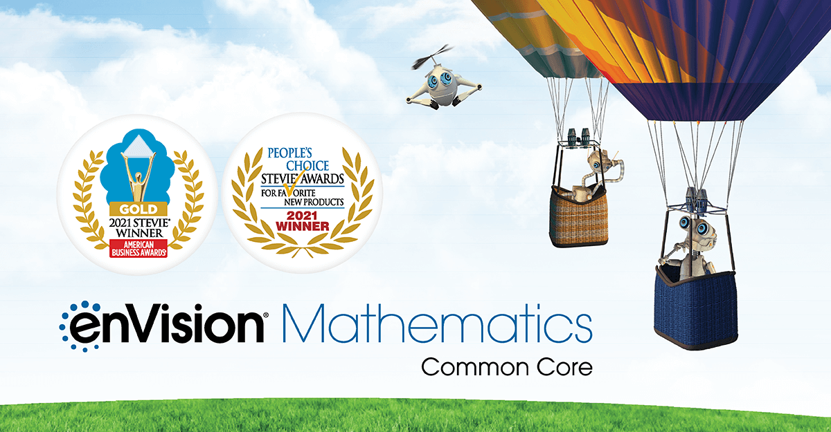 bturner96's tweet photo. 🏆🏆#enVisionMath wins both the Gold Stevie® Award for Best Mathematics Instructional Solution &amp; the People’s Choice Stevie Award for Favorite New Products! Learn more: https://t.co/cUzYnJFqJt #iteachmath #Mtbos #mathchat #edtech https://t.co/mwLUfRyOgg