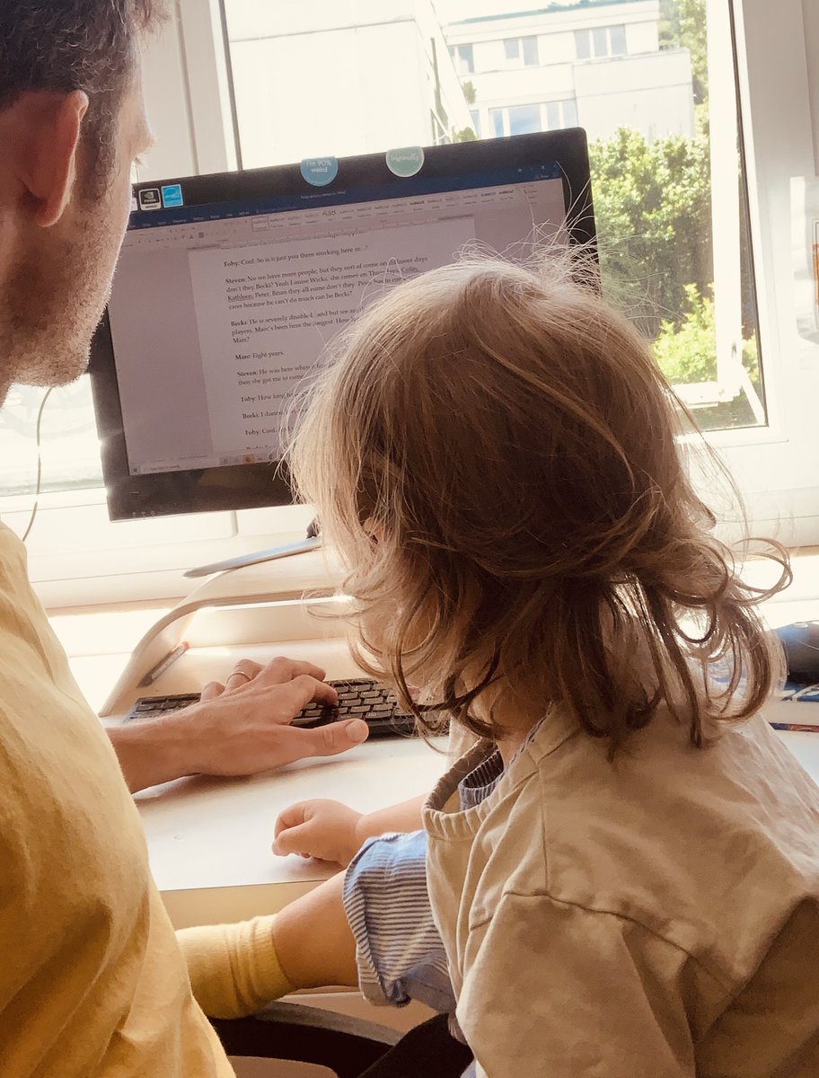 derrington_tom's tweet image. Apparently my latest script is lacking a massive hairy, slobbery monster called Dab Dab! I’m just not sure it works. #scripteditor #dadlife #playwright #workingfromhome