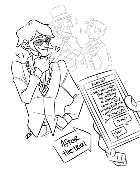 ⚠️АА4 спойлеры #aceattorney 

17-летний клавьер должен был заценить молодого и клевого адвоката. жаль не судьба конечно 
