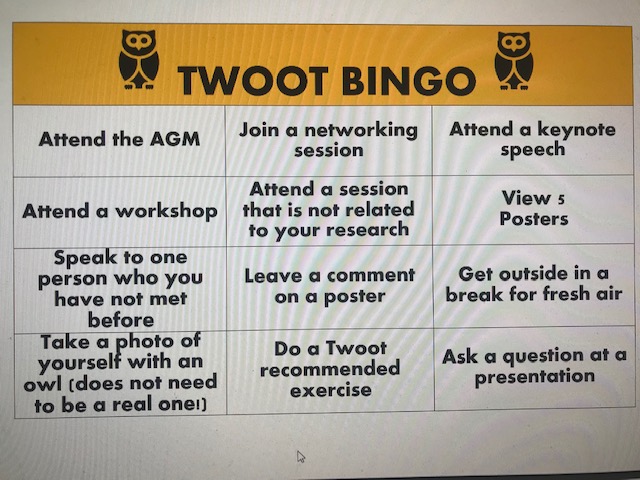 In the lunch break head to the Twoot exhibition stand to download the Twoot Bingo card <a href="/Twoot17/">Twoot</a> also there's another #networkingshuffle coming up at lunch - hop on and chat with colleagues!  #sapcasm