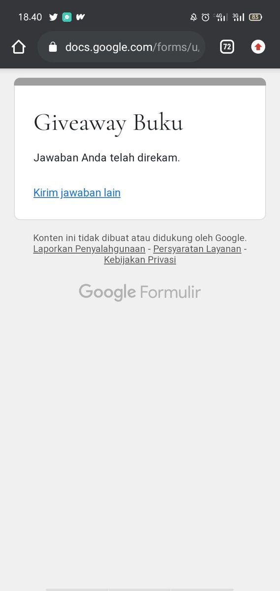 trytombiss's tweet photo. @jaeweens Hii kak, done yaa.. makasih udh mau bagi bagi bukunya, aku harap aku kepilih ya kak, semoga rejeki Kakak selalu lancar aamiin.. btw aku juga dom Depok, bismillah.. https://t.co/Yt4oFA8gXO