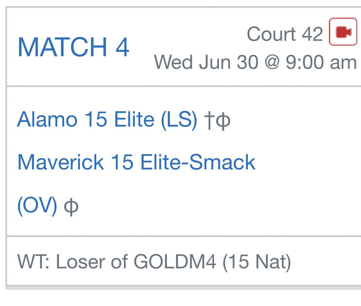 MaverickVolley1's tweet photo. Maverick 15 Elite Smack is currently 8-0 going into championship day at @usavolleyball National Championships!  The team is playing in the quarterfinal gold bracket match today at 12pm. Good luck! We are so proud of you! 
@usavolleyball @NCAAVolleyball @OVRegion @PrepVolleyball https://t.co/K19J6ruN75