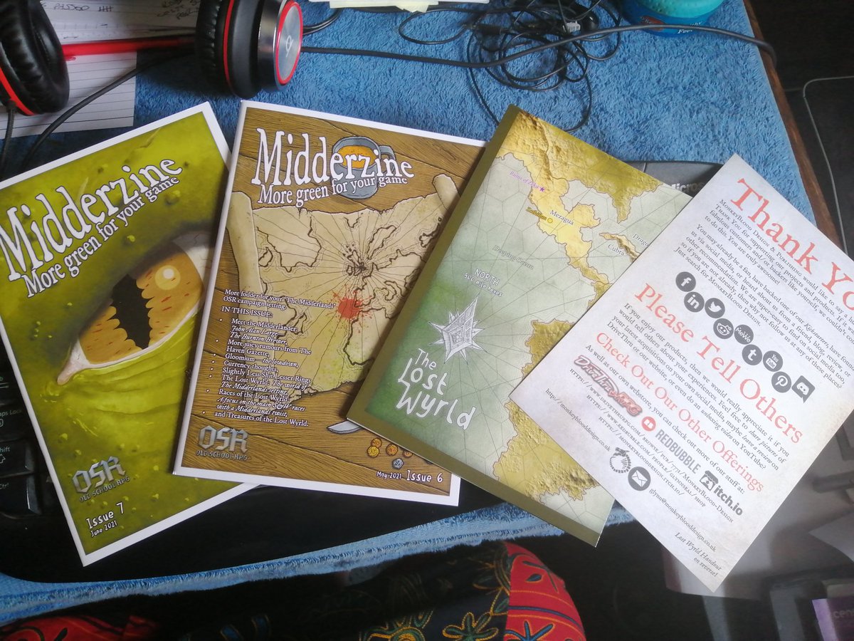 RedDiceDiaries's tweet photo. Pleasant surprise this morning in the post, more Gloomium madness by Glynn Seal.
#TT #RPG #Midderlands #MonkeybloodDesign https://t.co/aFdX7wBCh7