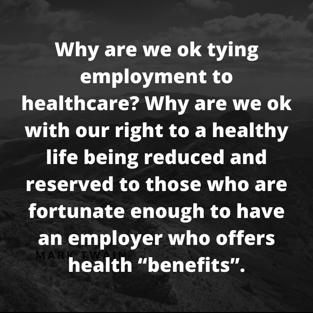 theonlysethbird's tweet photo. Why are we ok tying employment to healthcare?
#SinglePayerHealthcare #Medicare4All #MedicareForAll #HealthcareIsAHumanRight #EveryoneDeservesHealthcare https://t.co/4iLJSpjc7v