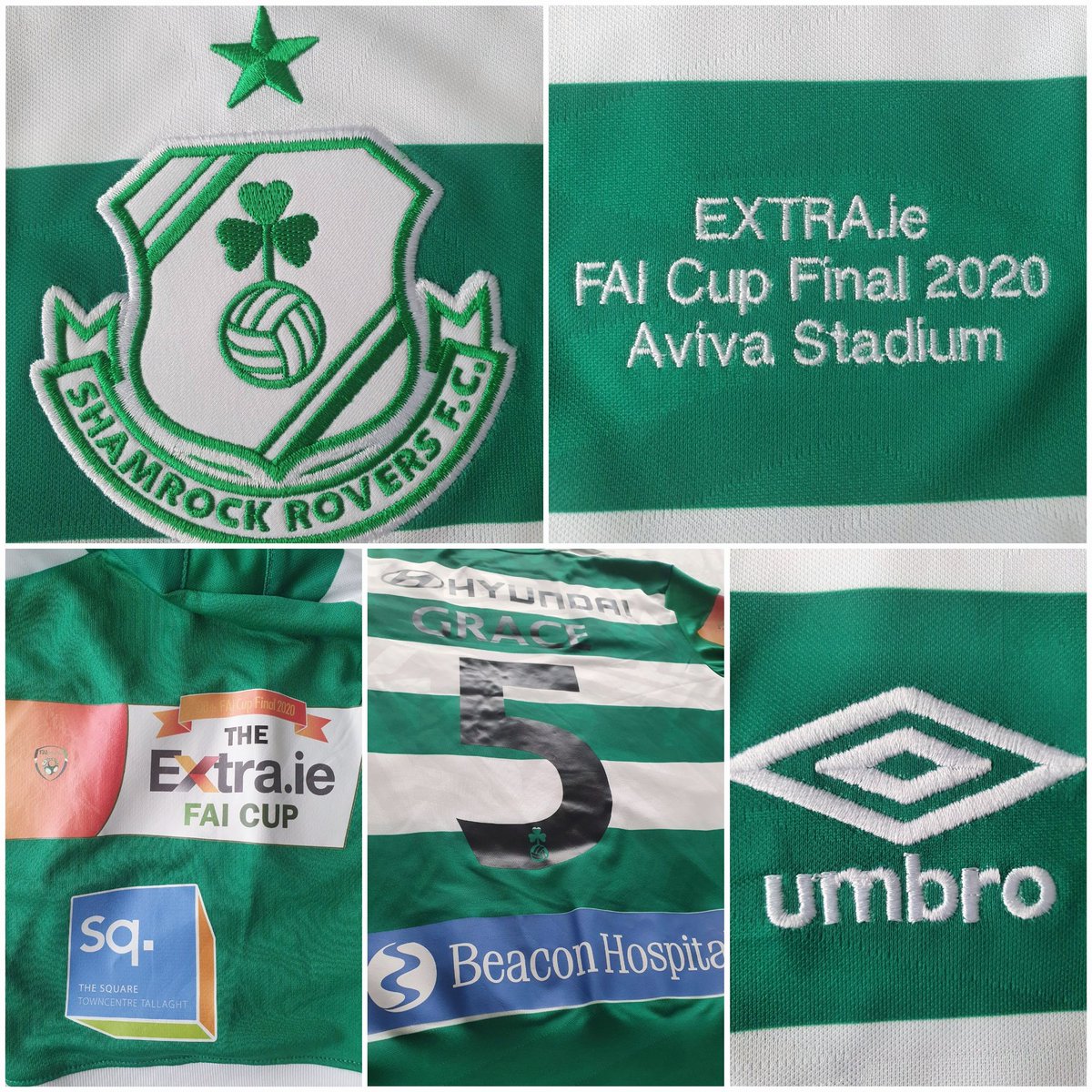 AlanCox81's tweet photo. Lee Grace @ShamrockRovers 2020 FAI Cup Final shirt #SRFC #KOH https://t.co/pRkKPA6TSb