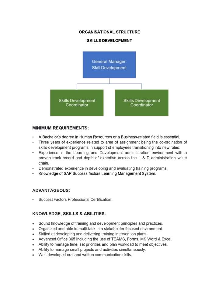 mikeconsultants's tweet photo. SKILLS DEVELOPMENT COORDINATORS x 2 posts
SANRAL
Closing Date 11 July 2021
Refer to picture
Share and tag others
Dont miss the latest posts, Like the page, for Legit job posts and regular updates
#MikeConsultants #SAJobs #SAJob #SAJobseekers #SA https://t.co/HOtuhxqUqp