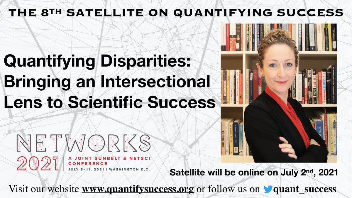 quant_success's tweet photo. Cassidy Sugimoto (@csugimoto) will give an exciting invited talk at @Networks2021 satellite on #quantsuccess. Title of Prof. Sugimoto's talk will be "Quantifying Disparities: Bringing an Intersectional Lens to Scientific Success" https://t.co/a4wC3LGwvQ