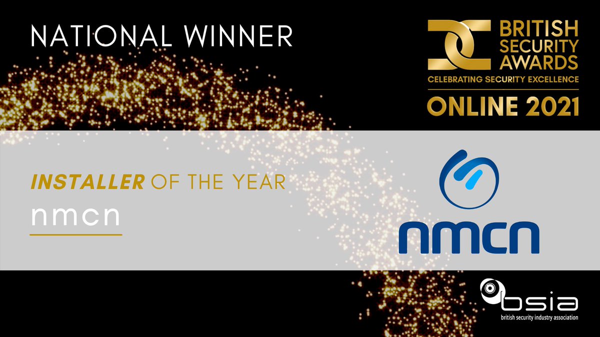thebsia's tweet photo. @nmcnplc  have been confirmed as the 2021 winners of Installer of the Year!

Congratulations, nmcn – winners of Installer of the Year, 2021!
#BSAonline2021 #securityexcellence #thankyou #winner @TexecomLtd https://t.co/7QZfztz4SJ