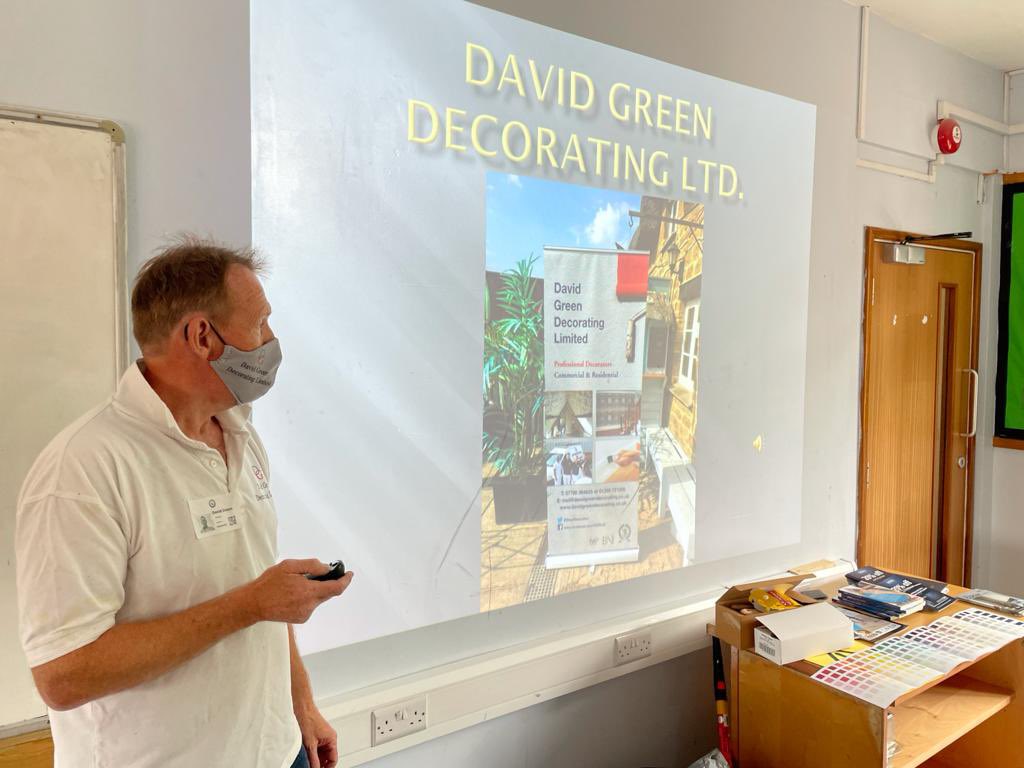 dgddecorating's tweet photo. Dave is at the Warriner School all day today at a careers workshop talking about getting into the trade and all about running a business.  Talking to groups of 20 each hour. #careeradvice #careeropportunities https://t.co/CeisHW5IpX