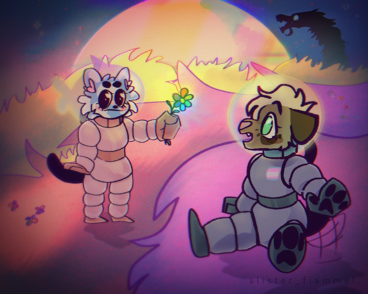 alisterjpg's tweet photo. A love story on an unknown planet๐ฑ๐๐ถ
#UnityArtContest @FursonaPins https://t.co/ofInoIronV