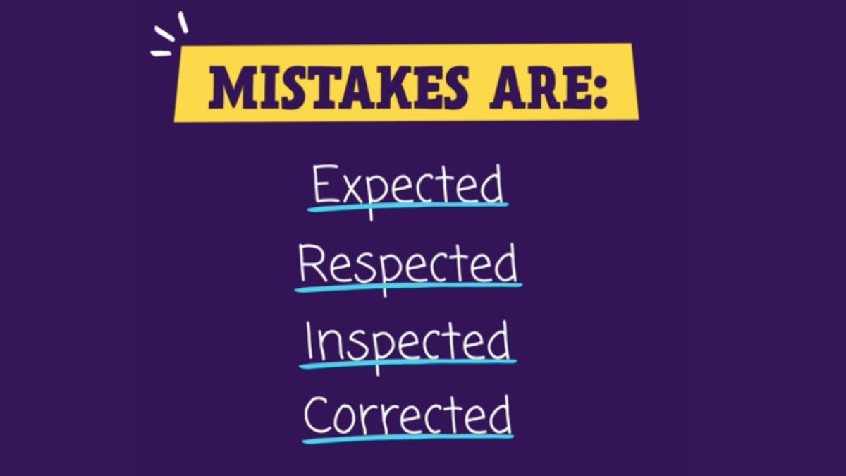 zearned's tweet photo. Check out this T's class motto about mistakes! We 💙 the #GrowthMindset message. #WednesdayWisdom https://t.co/at1QiD4TJV