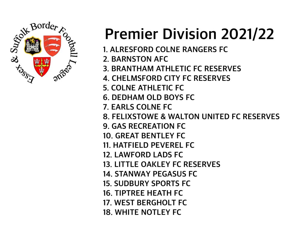 E_SBorderLeague's tweet image. Premier Division for the 2021/22 season. 

#ESBL