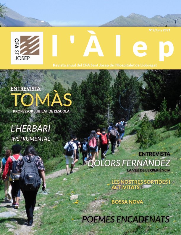 cfasantjosep's tweet photo. L’Àlep, nova edició de la revista anual de l'escola #eadults #cfaSantJosep  https://t.co/voQMNZKviQ https://t.co/ve7cymSg0d